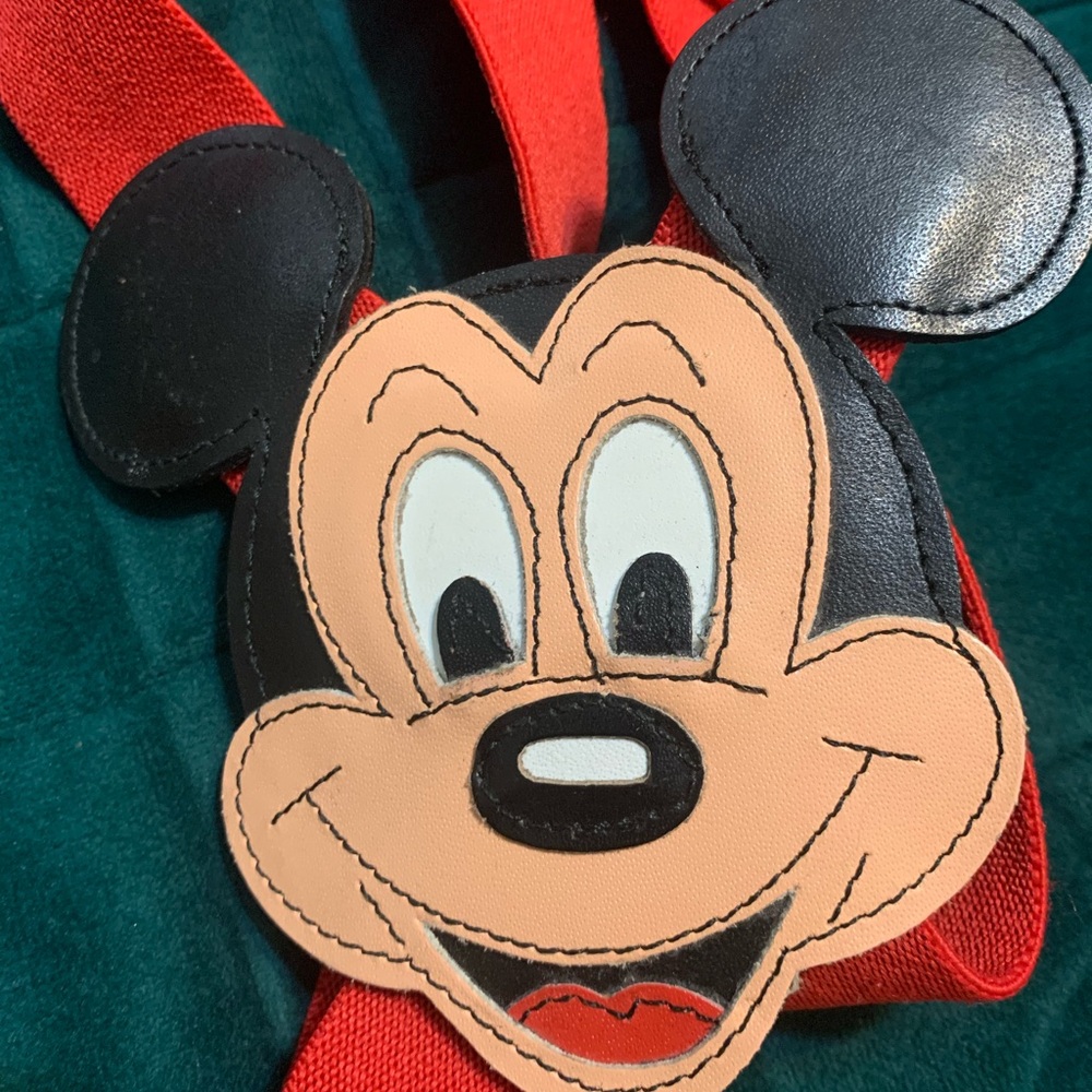Mickey Mouse Kids Suspenders with Red Straps